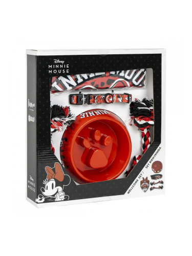 Welcome Gift Set for Dogs Minnie Mouse Червен 5 Части