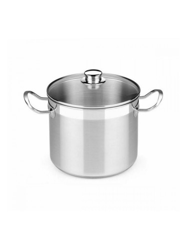 Тенджера със Стъклен Капак BRA Profesional 8,5 L Неръждаема стомана Ø 24 cm Многоцветен Стомана Неръждаема стомана 18/10