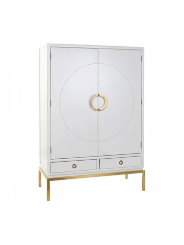 Шкаф DKD Home Decor Бял Златен Метал Топола 120 x 50 x 175 cm