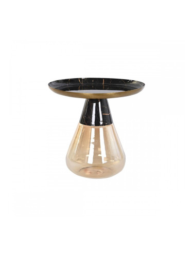 Помощна маса DKD Home Decor Двуцветен Кристал Желязо 60 x 60 x 57 cm