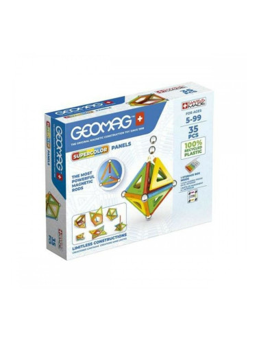 Строителна Игра Geomag Supercolor Panels Магнитна (35 pcs)