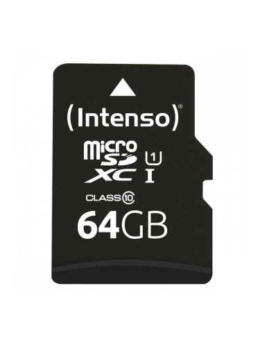 Mикро SD карта памет с адаптер INTENSO 64 GB