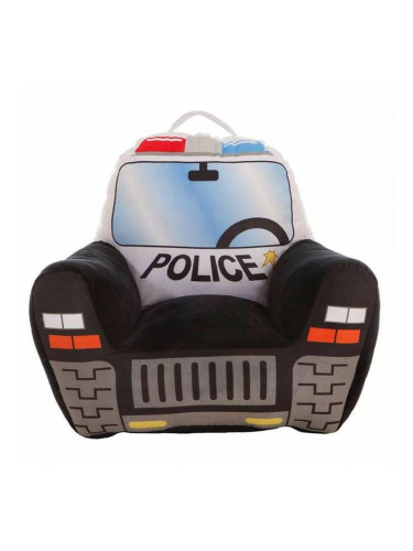 Детско Кресло Полицейска Кола 52 x 48 x 51 cm Черен Акрилен (52 x 48 x 51 cm)