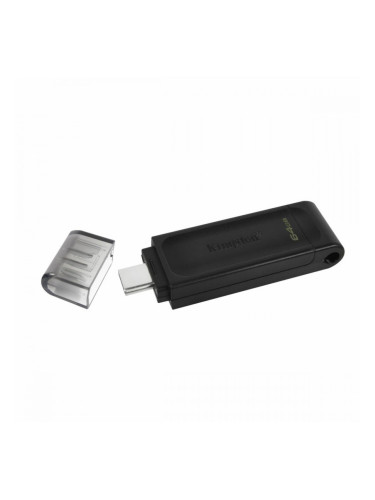USB стик Kingston DT70/64GB usb c Черен 64 GB