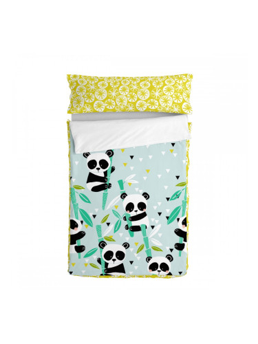 Северен Чувал с Подплънки HappyFriday Moshi Moshi Panda Garden Blue Син 105 x 200 cm