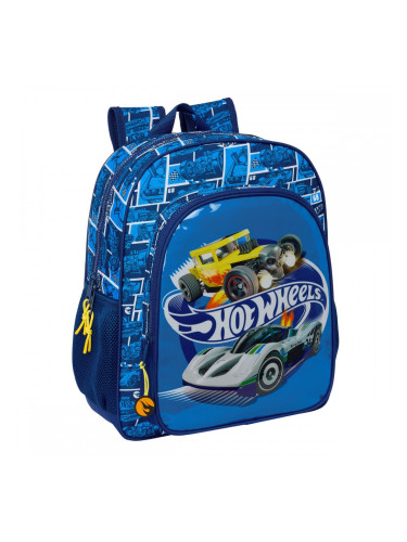 Училищна чанта Hot Wheels Sonny Морско син 32 x 38 x 12 cm