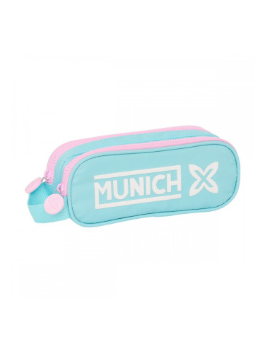 Двоен Моливник Munich Heaven Небесно синьо 21 x 8 x 6 cm
