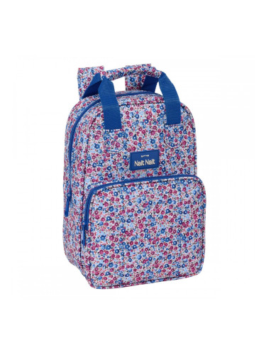 Училищна чанта Nait Nait Flores coimbra azul Син 20 x 28 x 8 cm
