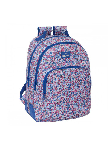 Училищна чанта Nait Nait Flores coimbra azul Син 32 x 42 x 15 cm