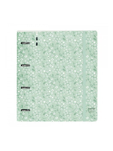 Папка с пръстени Safta Light green flowers