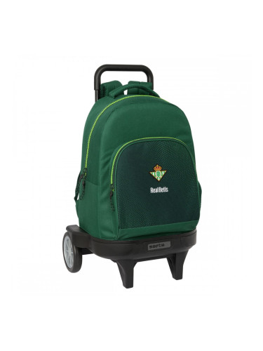 Училищна чанта с колелца Real Betis Balompié Зелен 33 x 45 x 22 cm