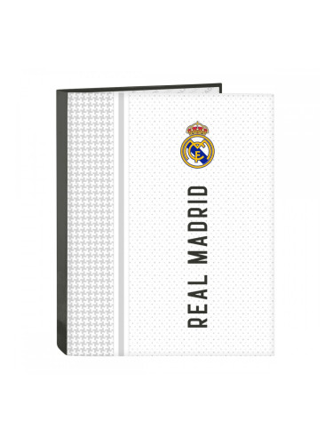 Папка с пръстени Real Madrid C.F. Бял Сив A4 26.5 x 33 x 4 cm