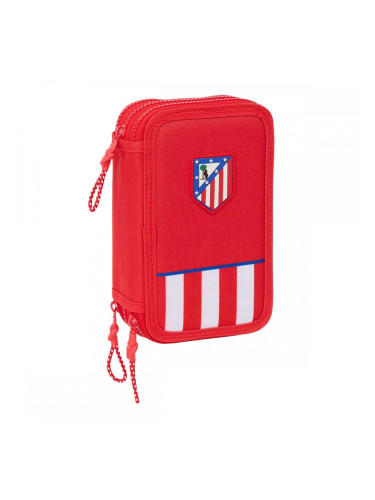 Троен несесер за моливи Atlético Madrid Червен 12,5 x 19,5 x 5,5 cm 36 Части