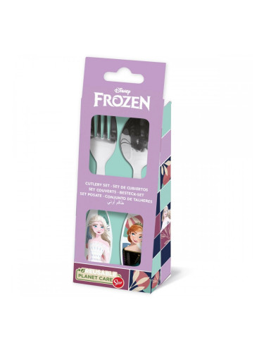 Комплект Прибори за Хранене Frozen CZ11341 Неръждаема стомана Детски 2 Части