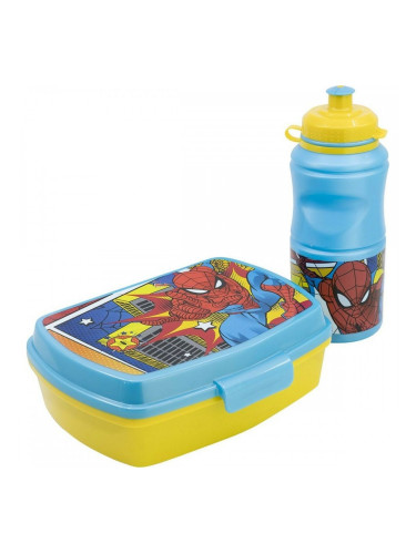 Поставка за Пикник с Включена Бутилка Spider-Man CZ11279 380 ml 17 cm Пластмаса