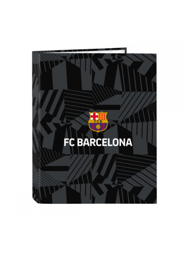 Папка с пръстени F.C. Barcelona Black Черен A4 26.5 x 33 x 4 cm