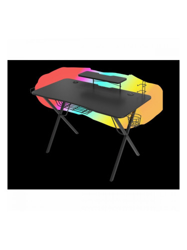 Бюро Genesis NDS-1550 Черен Стомана Дървен MDF