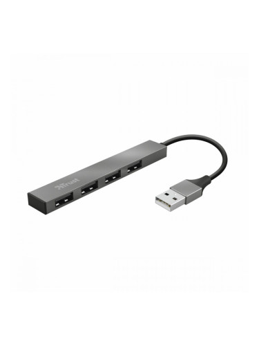 USB извод Trust 23786 USB x 4 Сив Сребрист Алуминий 3600 W