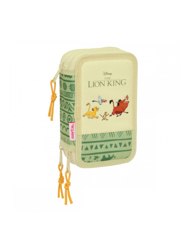 Троен несесер за моливи Mufasa Зелен Бежов 12,5 x 19,5 x 5,5 cm 37 Части