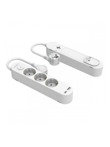 Табло с 3 гнезда с бутон за включване Silver Electronics 48643