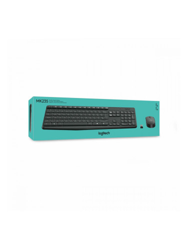 Kлаиатура с безжична мишка Logitech MK235