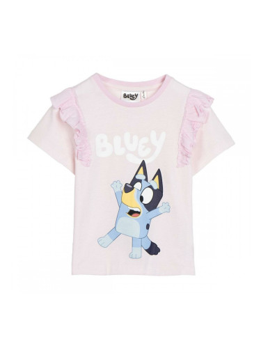 Детски Тениска с къс ръкав Bluey Светло розово - 4 години