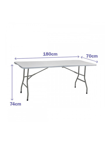 Сгъваема масичка Marbueno Сив 70 x 74 x 180 cm