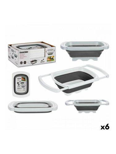 Цедка Kinvara CH43223-4 Бял Сив полипропилен TPR 60 x 26 x 12 cm 39,5 x 4,5 x 26 cm (6 броя)