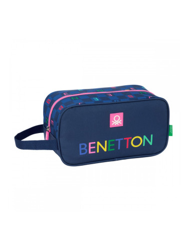 Пътническа Чанта за Обувки Benetton Damero Морско син 29 x 15 x 14 cm