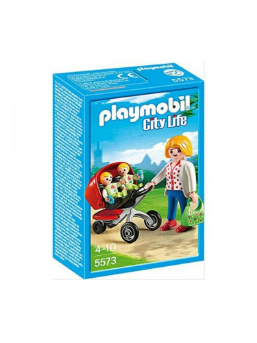 Playset City Life Mama With Twin Cart Playmobil 5573