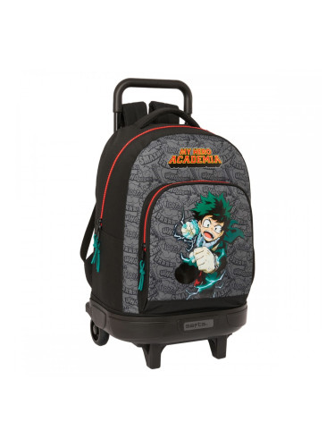 Училищна чанта с колелца My Hero Academia Черен 33 x 45 x 22 cm