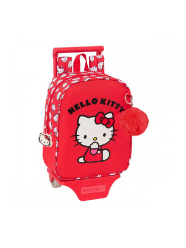 Училищна чанта Hello Kitty Iconic Бял Червен 22 x 27 x 10 cm