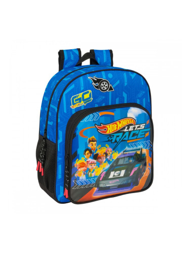 Училищна чанта Hot Wheels Let's race Син Черен 32 x 38 x 12 cm