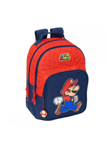 Училищна чанта Super Mario Trick Червен Тъмно синьо 32 x 42 x 15 cm