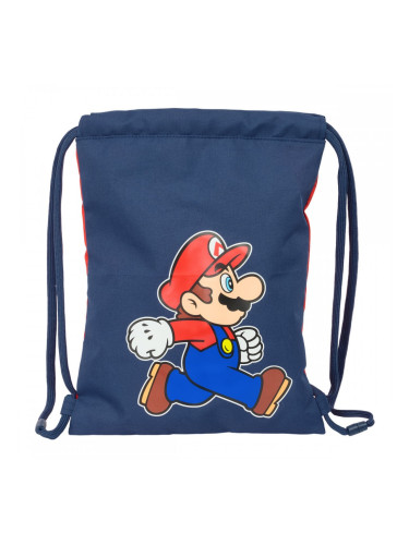 Раница с връвка Super Mario Trick Червен Тъмно синьо 26 x 34 x 1 cm