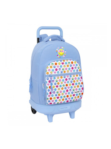 Училищна чанта Smiley Joyful Син Многоцветен 33 x 45 x 22 cm