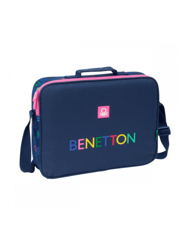 Училищна чанта Benetton Damero Морско син 38 x 28 x 6 cm