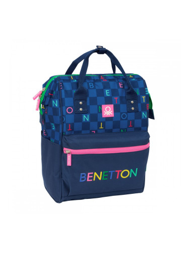 Училищна чанта Benetton benetton Морско син 27 x 40 x 19 cm