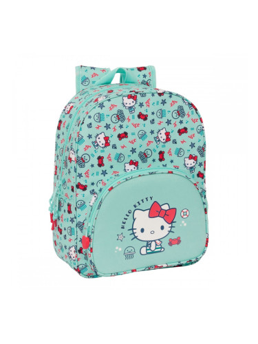 Училищна чанта Hello Kitty Sea lovers цвят тюркоаз 26 x 34 x 11 cm