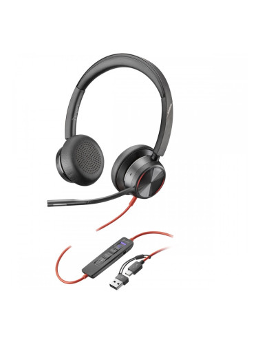 Слушалки с микрофон Poly Blackwire 8225 Черен