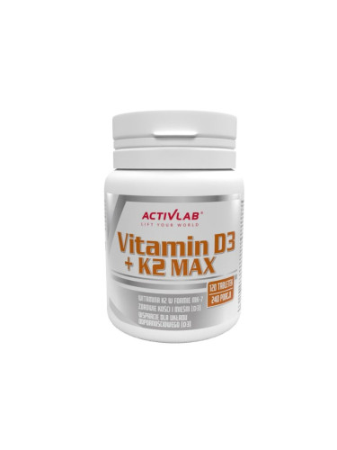 ACTIVLAB - Vitamin D3 plus K2 MAX - 120 Tablets