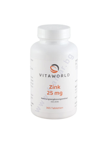 ВИТАУЪРЛД ЦИНК БИСГЛИЦИНАТ таблетки 25 мг * 365