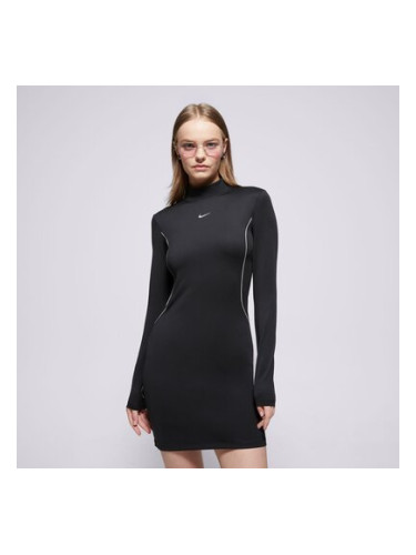 Nike Рокля W Nsw Ls Анцугs Sw дамски Дрехи Рокли и поли HQ3752-010 Черен