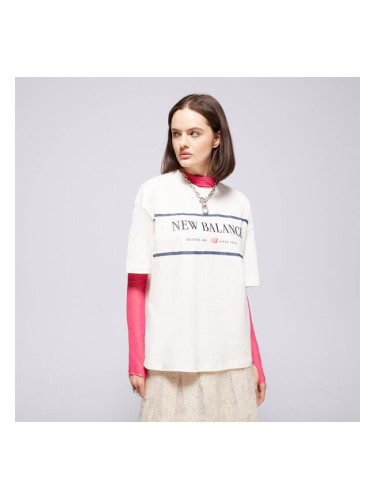 New Balance Тениска Athletics Nautical дамски Дрехи Тениски WT51910SST Кремав