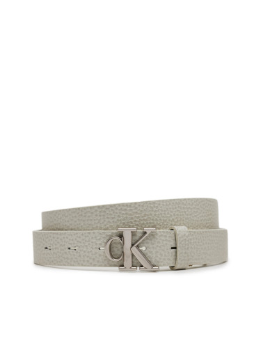 Дамски колан Calvin Klein Jeans Monogram Placque Buckle 25Mm LV04K7003G Бял
