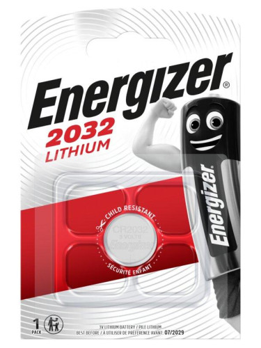 Бутонна батерия литиева ENERGIZER CR2032. 3V, 1pk блистер