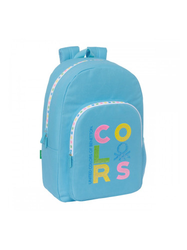 Училищна чанта Benetton Spring Селесте 30 x 46 x 14 cm