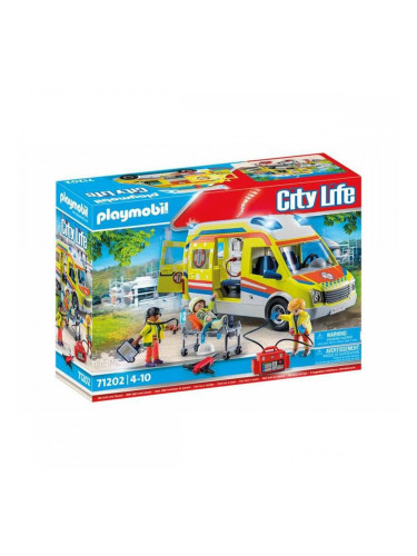 Playset Playmobil 71202 City Life Ambulance 67 Части