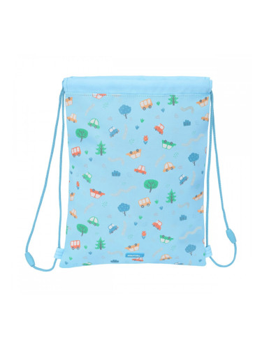 Раница с връвка Safta Coches Син 26 x 34 x 1 cm