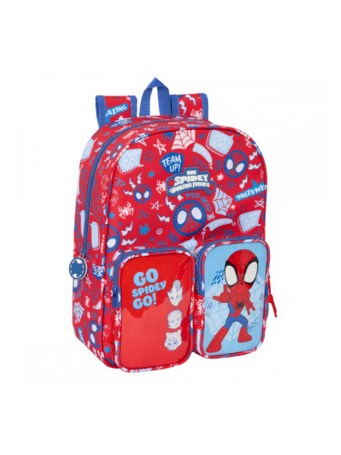 Училищна чанта Spider-Man Rescue Син Червен 26 x 34 x 11 cm